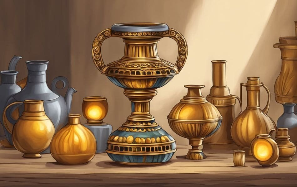 Lâmpada a óleo romana