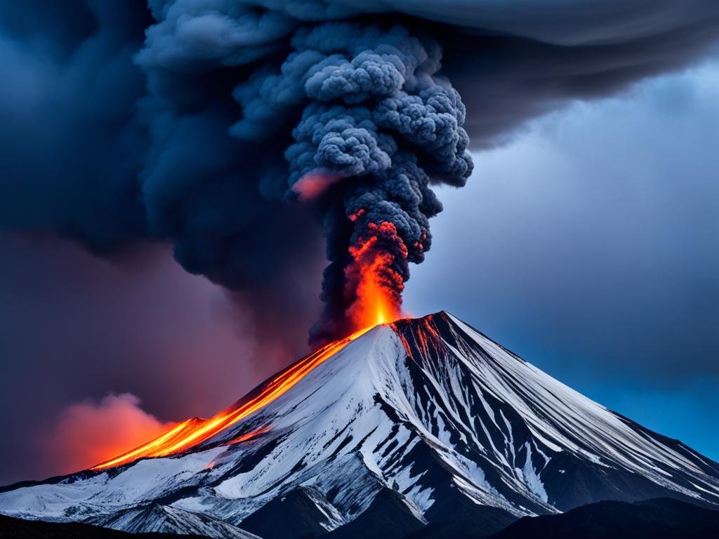 vulcões em erupção