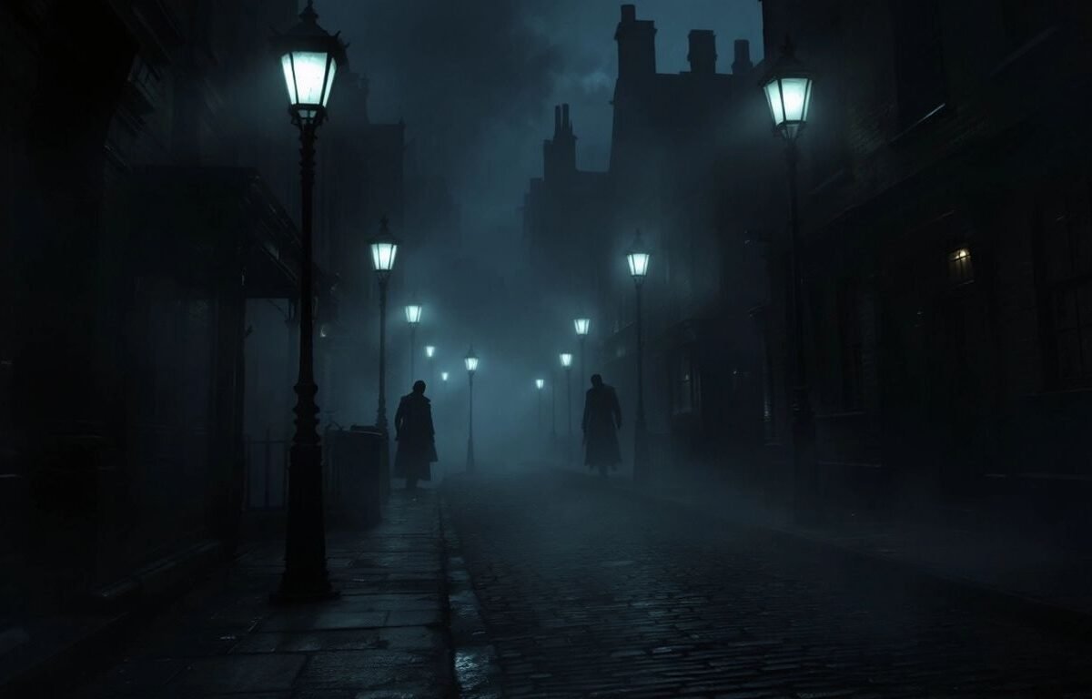 Jack o Estripador: Cenas sombrias das ruas vitorianas de Londres.