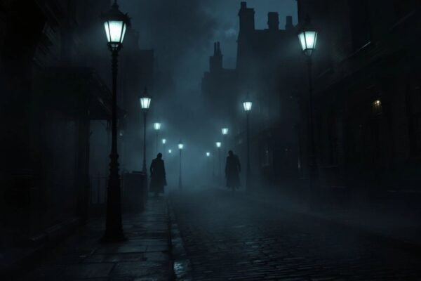 Jack o Estripador: Cenas sombrias das ruas vitorianas de Londres.