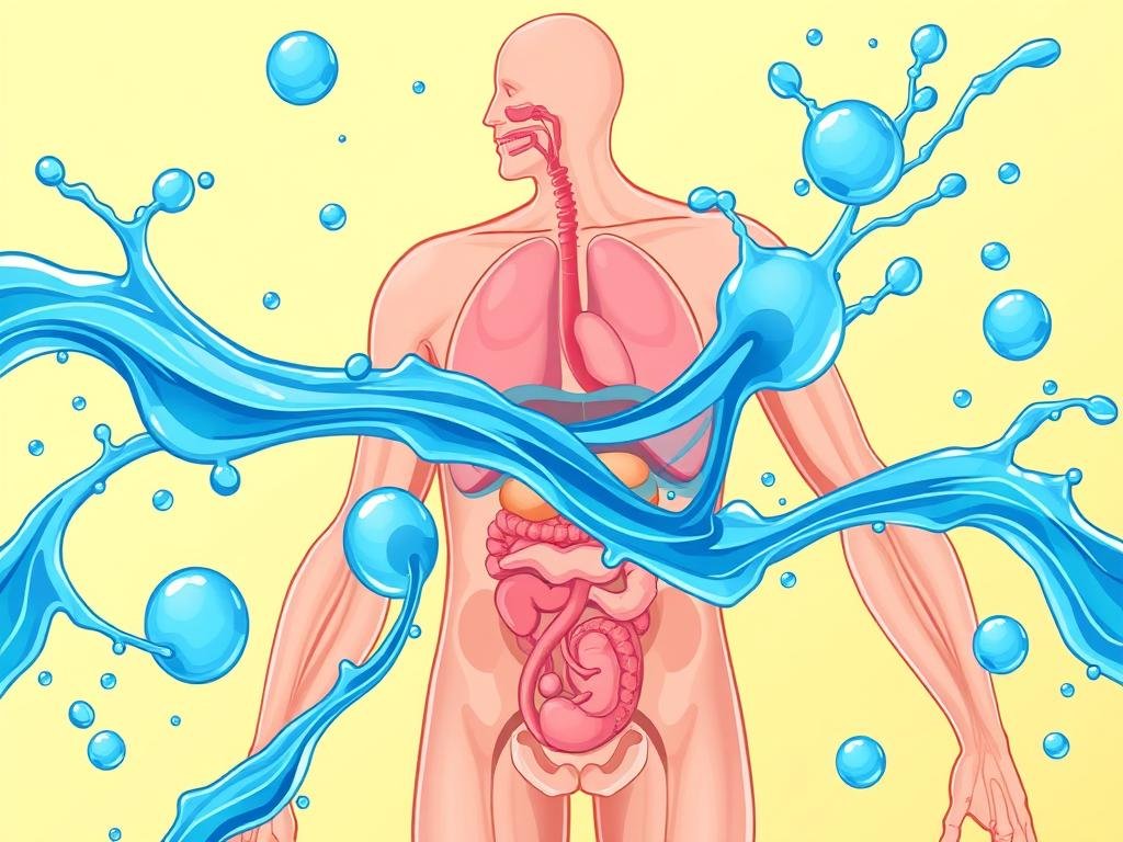 Processo de hidratação no corpo