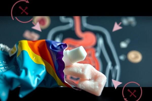 O que acontece se eu engolir um chiclete?