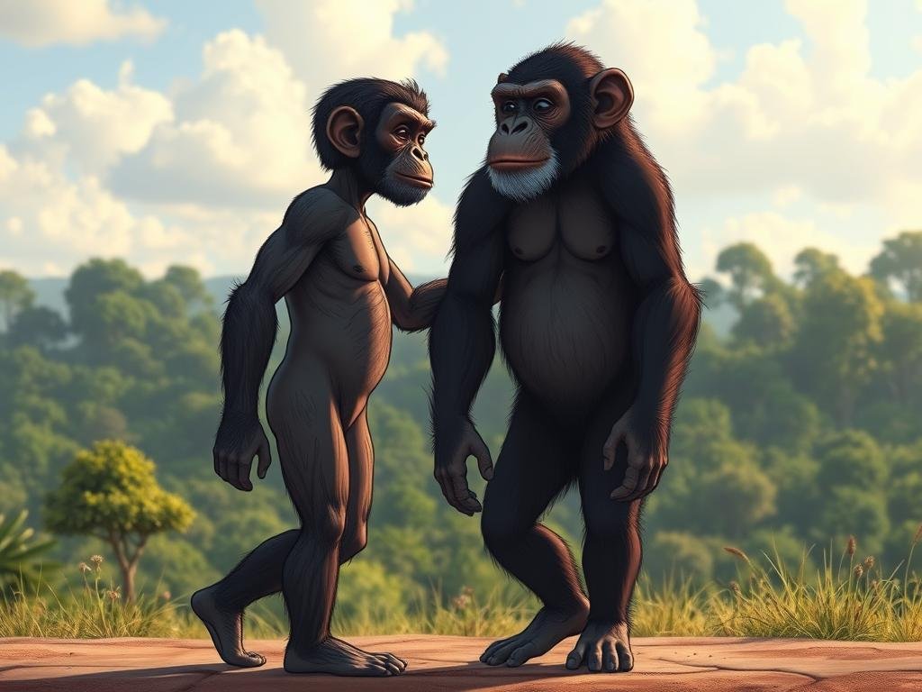 evolução humana e chimpanzés
