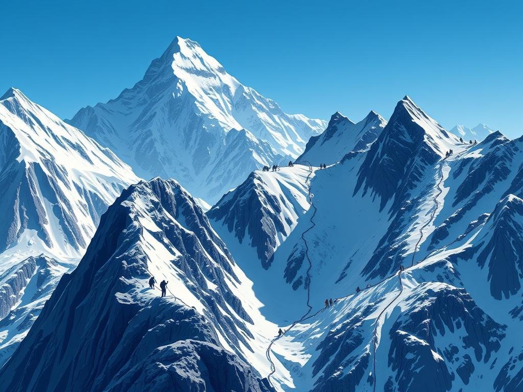 rotas de escalada do monte everest