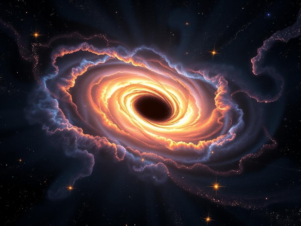 A stunning galactic core, swirling with glowing dust clouds and brilliant stellar nurseries. Vibrant streams of gas and plasma arc gracefully through the inky blackness, illuminated by the incandescent glow of newborn stars. Wisps of glimmering nebulae cast a mesmerizing ethereal light, as the supermassive black hole at the center pulses with an intense gravitational might. Captured through the lens of a high-resolution space telescope, the majestic beauty of this galactic marvel is on full display, inspiring awe and wonder at the mysteries of the cosmos. A stunning galactic core, swirling with glowing dust clouds and brilliant stellar nurseries. Vibrant streams of gas and plasma arc gracefully through the inky blackness, illuminated by the incandescent glow of newborn stars. Wisps of glimmering nebulae cast a mesmerizing ethereal light, as the supermassive black hole at the center pulses with an intense gravitational might. Captured through the lens of a high-resolution space telescope, the majestic beauty of this galactic marvel is on full display, inspiring awe and wonder at the mysteries of the cosmos.