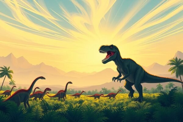 Curiosidades sobre os dinossauros e sua extinção.