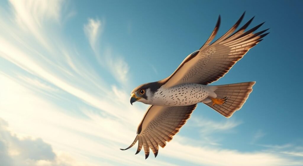 falcão-peregrino mergulhando em alta velocidade falcão-peregrino mergulhando em alta velocidade