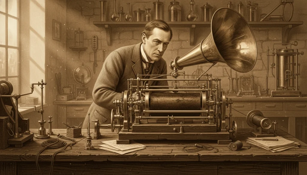 primeira gravação de voz humana