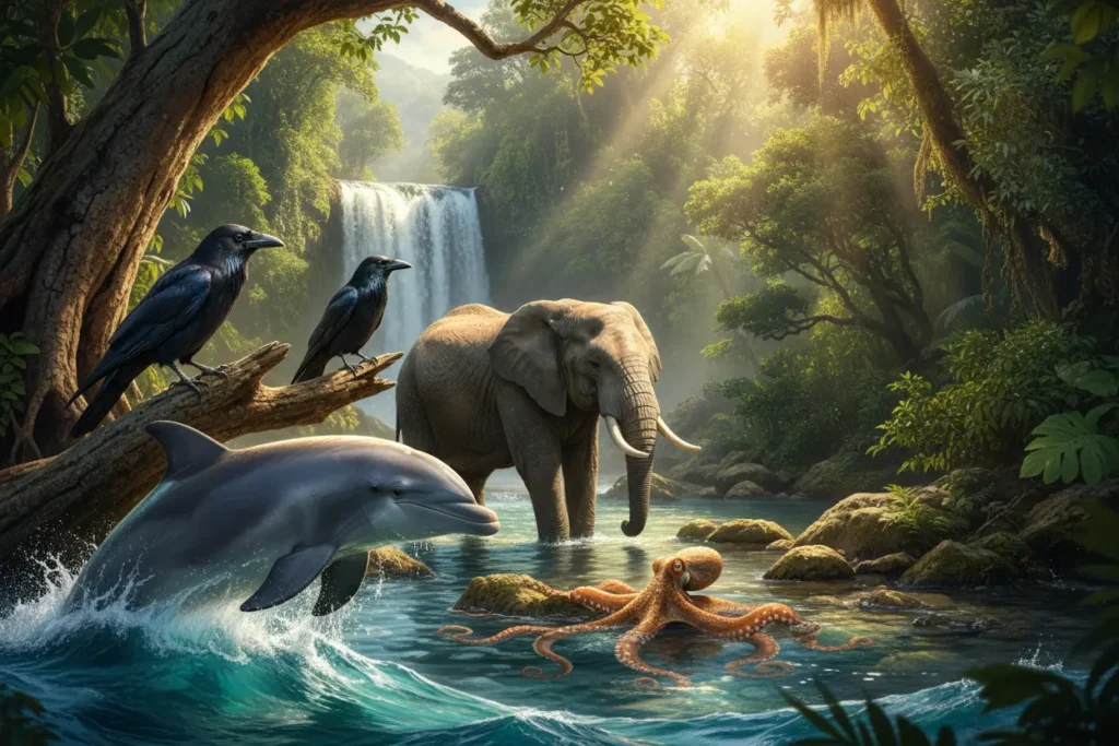 Animais mais inteligentes do mundo em fotografia 4k.