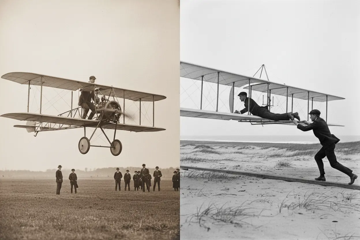 Santos Dumont e Irmãos Wright Pioneiros da aviação: Santos Dumont e Irmãos Wright.