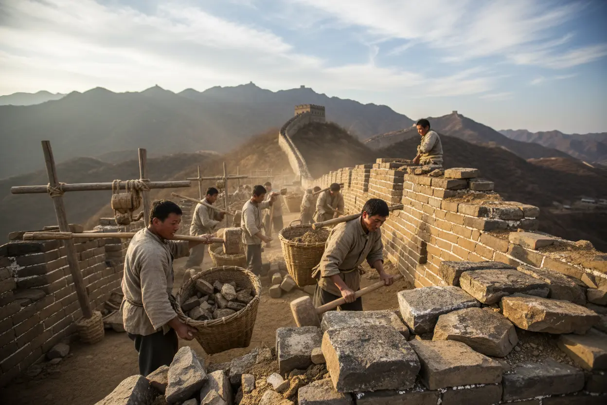 Engenharia Antiga da Muralha Técnicas de construção da historia da muralha da china