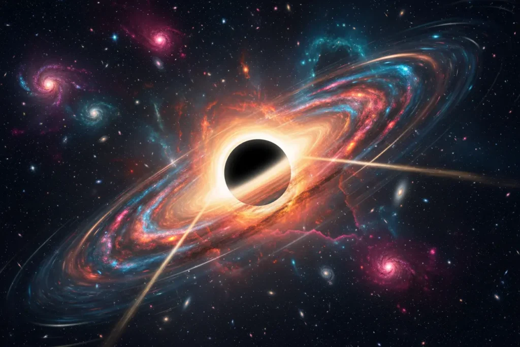 Buraco negro supermassivo no espaço