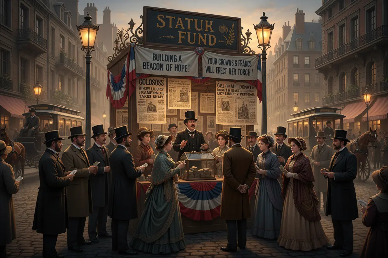 Campanha para a Estátua Campanha de arrecadação de fundos para a historia da estatua da liberdade