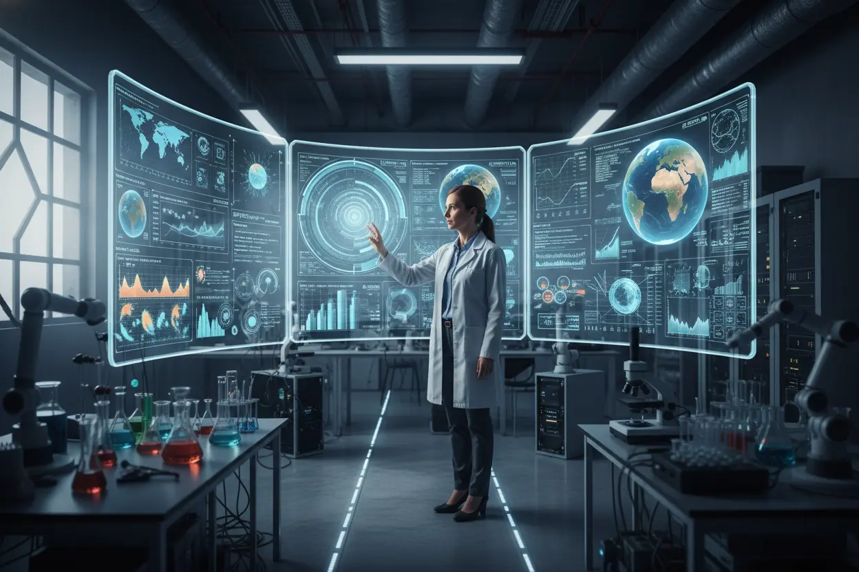 Cientista estudando o fenômeno de como o efeito estufa funciona explicação simples.