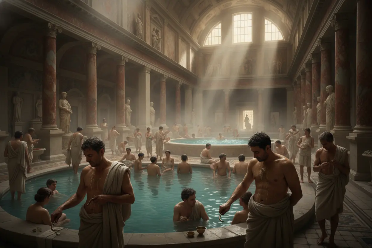 higiene pessoal romana nas termas