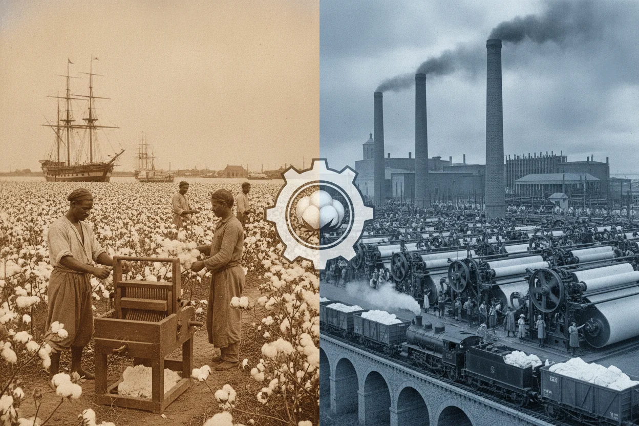 A história do algodão e a Revolução Industrial A história do algodão
