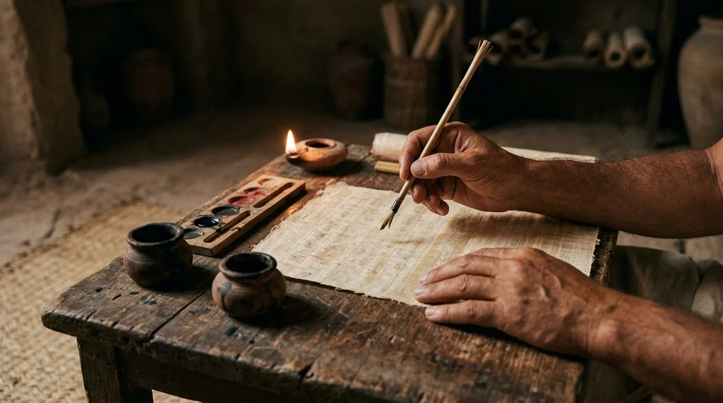 Hieroglifos Egipcios Escriba Papiro